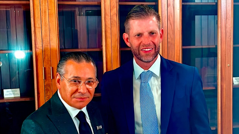 <p>Kamel Ghribi with Eric Trump, Executive Vice President and Trustee, The Trump Organization</p>